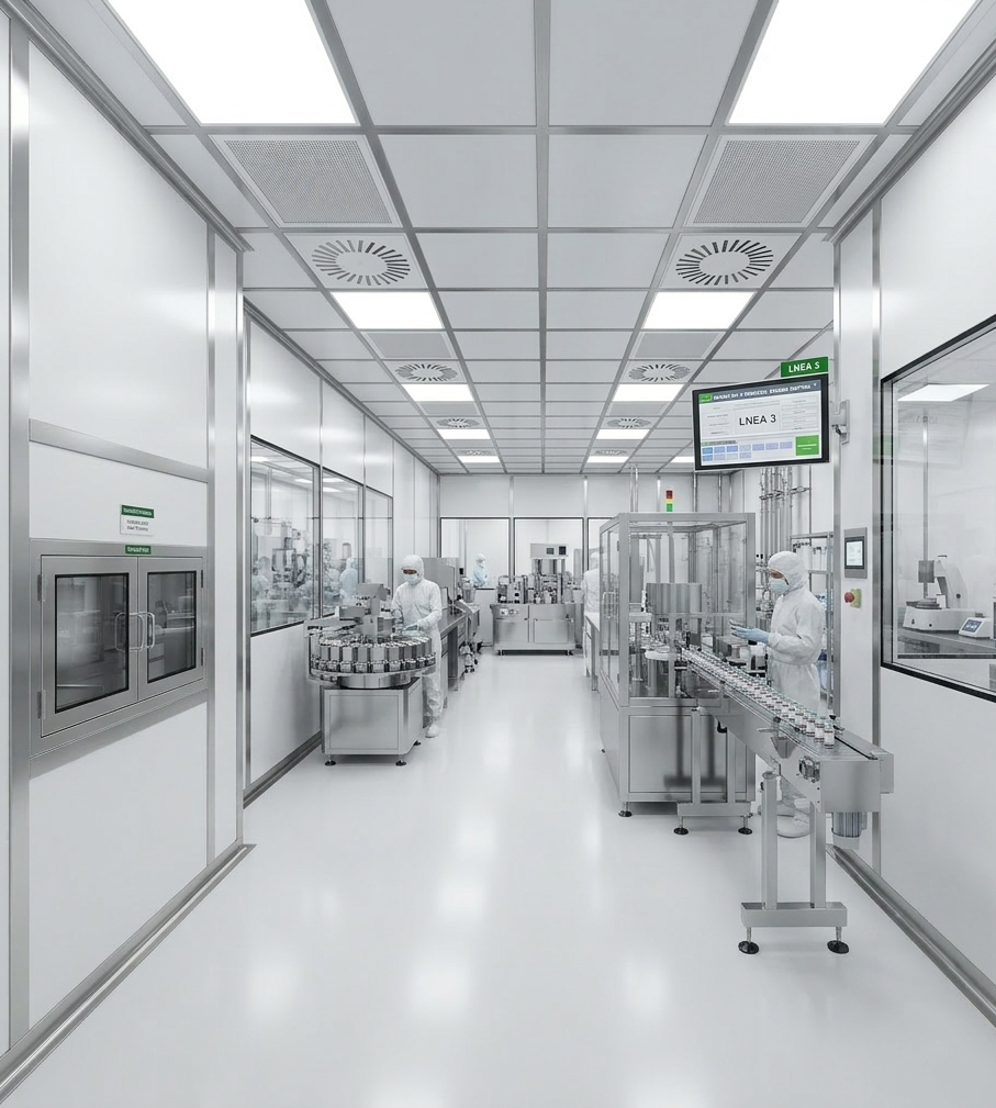 Vista general del modulo clean room