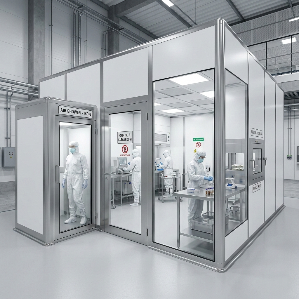 Módulo clean room sala limpia Perspectiva